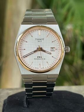 Tissot PRX Powermatic 80 Automatic Swiss Silver/Rose Gold 40mm Date Indicator